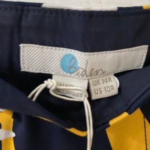 Biden MIDI skirt,  gorgeous blue/yellow patter.  Cotton.  New with tags.